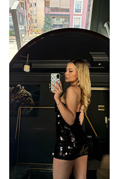 SILA THE BEST STB PAYETLİ MİNİ ELBİSE