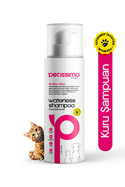 Petissimo Care Kuru Kedi Şampuanı - Bit Pire Kene Ve Parazit Önleyici - Tüy Dökülmesi Karşıtı - 200 ml