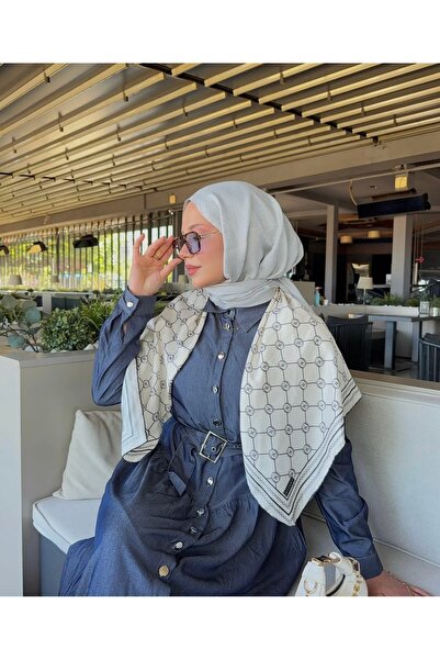 lune ETNİK MONEGRAM ŞAL BEBE MAVİSİ