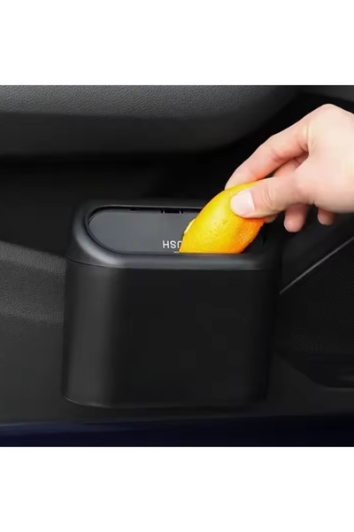 Halidi Car Interior Trash Can with Lid Portable Garbage Bucket