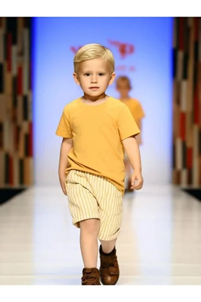 Zekids شورت منسوج مخطط للأطفال الصغار