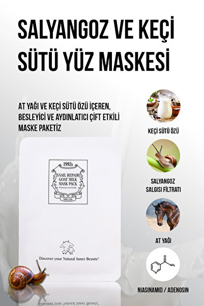 Chamos Salyangoz ve Keçi Sütü Yüz Maskesi