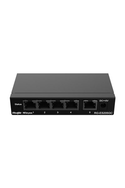 Ruijie Networks Switch 5 ports RJ45 Gigabit, L2 Cloud Management - Ruijie RG-ES205GC
