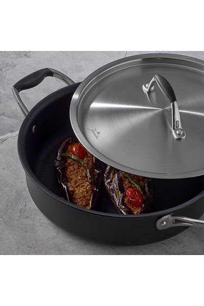 Jumbo New Moment Diamond Black Flat Pot 26 cm
