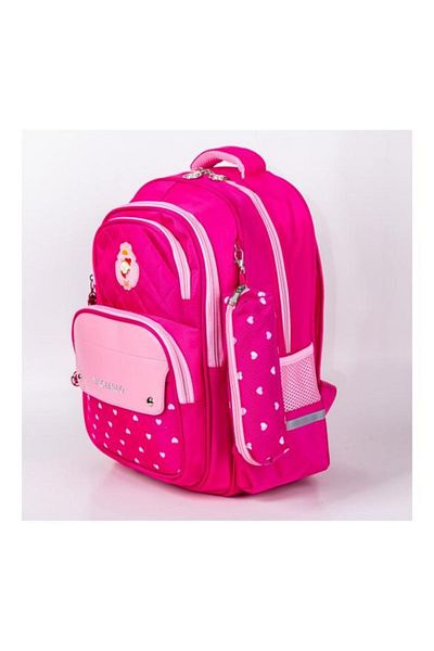 Generic Polyester School Backpack Pink