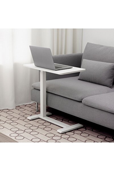 IKEA laptop masası, beyaz, 68x36 cm  Masa üstü maksimum yük: 7 kg. Evden çalışma