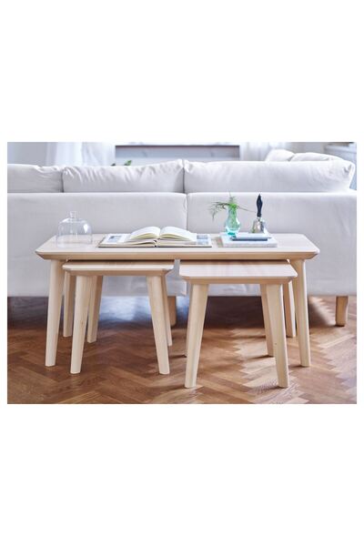 IKEA ıkea yan sehpa, dişbudak kaplama, 45x45 cm