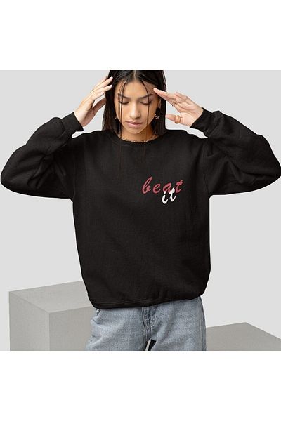 VBSVİBES Φούτερ Beat It Printed - Crew Neck, oversize, σχέδιο, τάση