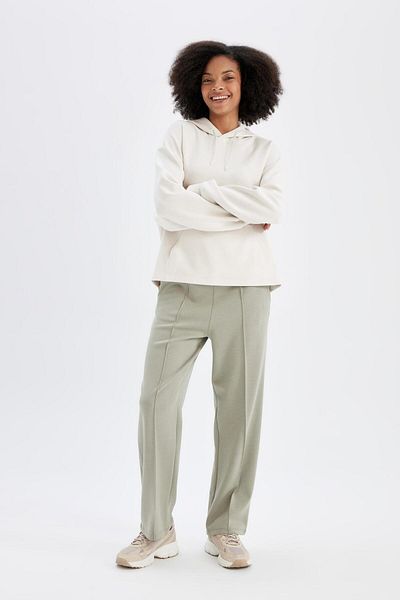 DeFacto Fit Sportsman Jogger-Trainingsanzug, Basic Straight Standard Fit Wide Leg Skuba Diving Fabric A5628ax24