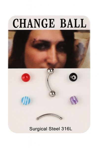 Bittox 6 Pieces Surgical Steel Eyebrow Piercing Set with Colorful Replacement Balls