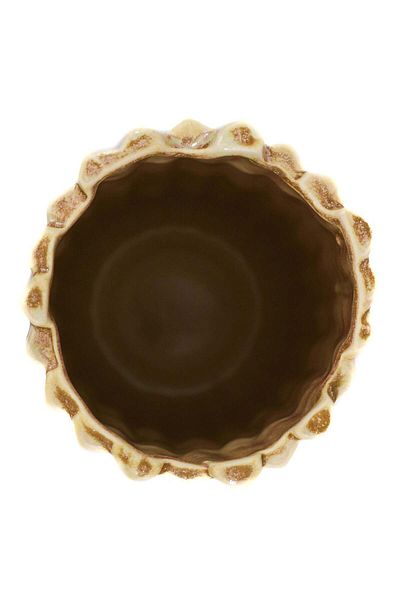 Ella Home Italia Vaza Algae, Ceramica, Crem, 22cm