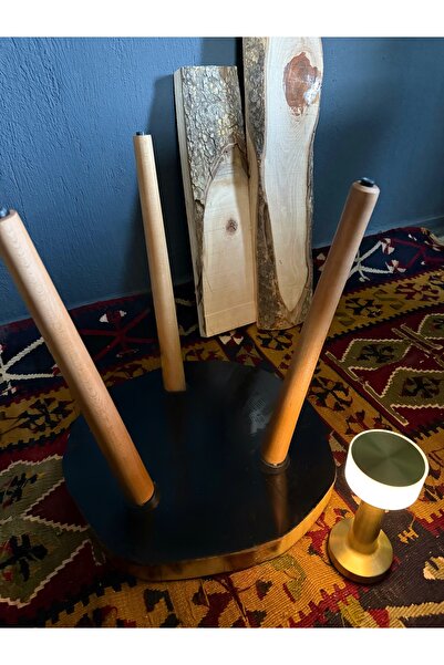 Ahşap Kütük Zigon Sehpa,Masif Ceviz Ağacı Akvaryum Model Yan Sehpa, Ofis Sehpası Kişiye Özel 50*55cm