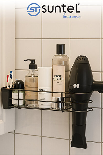 SUNTEL BANYO VE MUTFAK AKSESUARLARI Umeraș adeziv pentru uscător - Organizator pentru baie cu rezervor