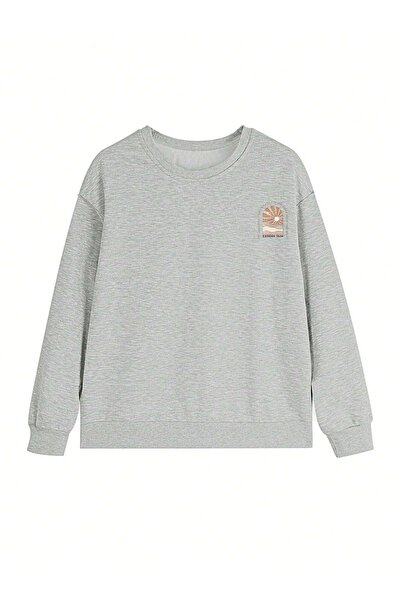 CLAYES Exodus 14:14 Зимова товста кофта - Сіра з принтом Oversize товста зимова кофта з коміром-стійкою