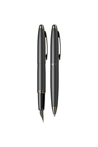 Scrikss WizDesign 88 DOLMAKALEM + TÜKENMEZKALEM SET MAT SİYAH (ÖMÜR BOYU GARANTİLİ-LÜKS KUTULU-KİŞİYE ÖZEL)
