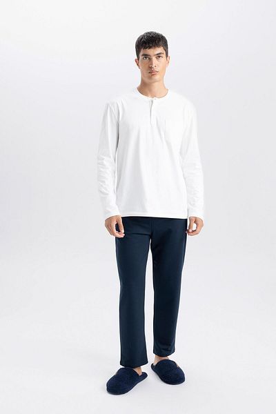 DeFacto Μαύρο αθλητικό παντελόνι Slim Fit με φερμουάρ Basic ίσιο πόδι D6091AX24AU