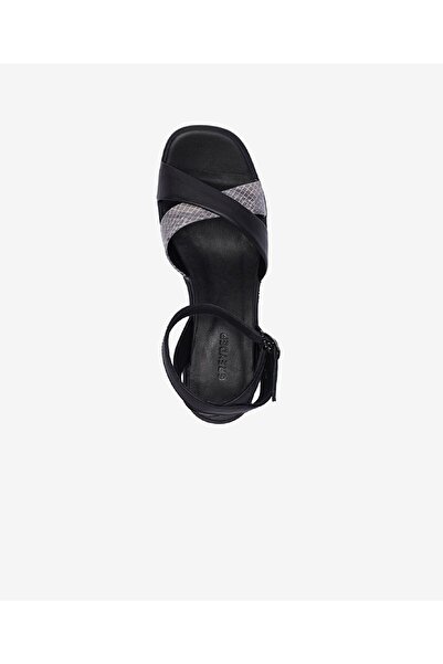 Greyder Kadın Siyah Hakiki Deri Topuklu Sandalet 4Y2PS33551