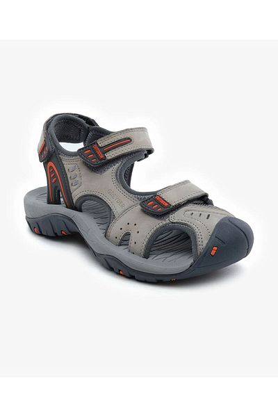 Greyder Sandale de damă din piele naturală gri deschis 5Y2CS30644