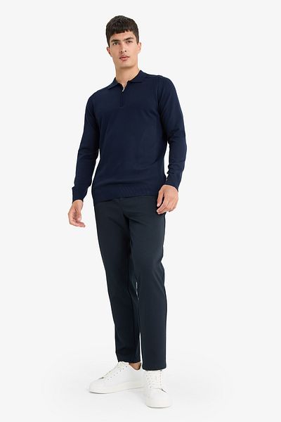 DeFacto Standard Fit Regular Cut Zippered Polo Neck Sweater Sweater D0621Ax24Au