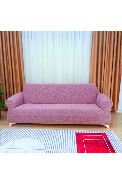 elgeyar Canapea extensibilă Jacquard cu 3 locuri - cu model stick, fără fustă, husă pentru canapea și canapea extensibilă