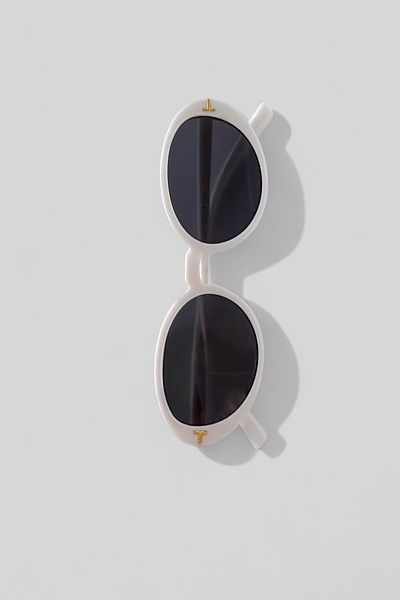 REN EYEWEAR Ovelle Women's White Oval Sunglasses – Modern Design with Accessory Detail Uv400