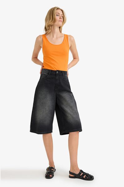 DeFacto Slim Fit Slim Fit Basic Απλό Στρογγυλό Μπλουζάκι I1059AZ25SM