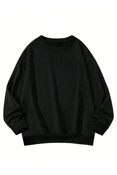 CLAYES Exodus 14:14 Χειμερινό χοντρό φούτερ - Μαύρο εμπριμέ χοντρό χειμερινό λαιμόκοψη