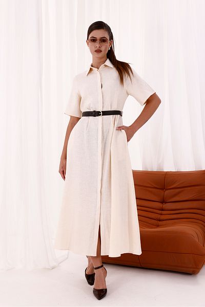LA PANTE Button Front Belted Shirt Dress