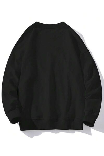 VBSVİBES Черен суитшърт с кръгло деколте MALAMİMO