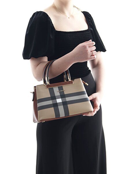 Silver Polo Geantă de mână pentru femei Bej - Taba SP913