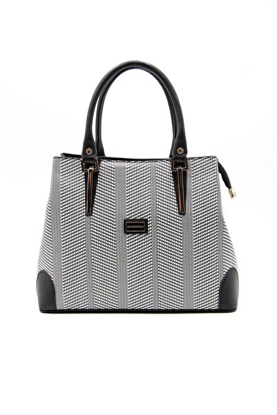 Silver Polo Negru Alb - Negru SP667 Geantă de mână pentru femei