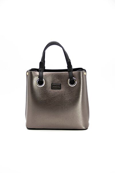 Silver Polo Платина - Черна дамска чанта SP975