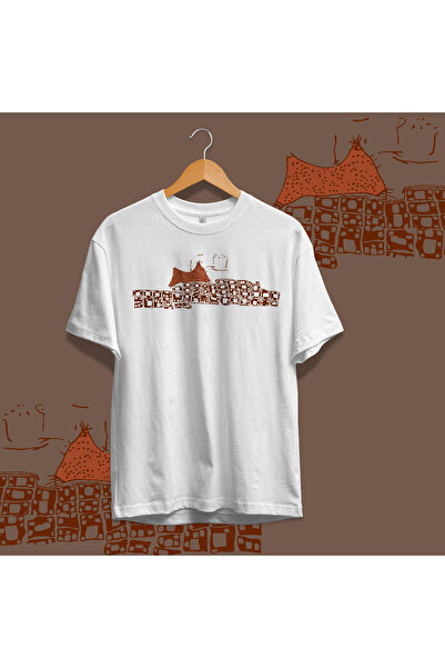 Hystoric Wear تي شيرت كبير الحجم للجنسين بخريطة المدينة القديمة من تلال هولاند