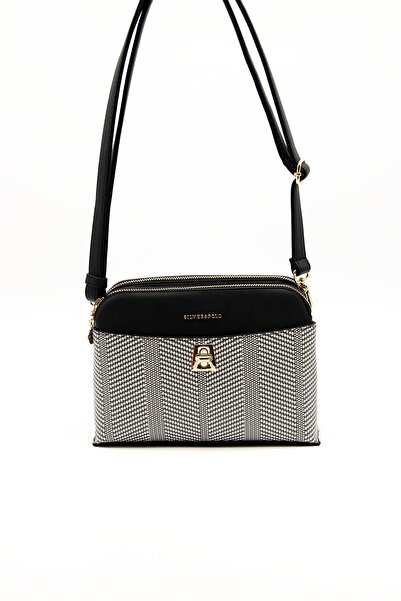 Silver Polo Siyah Beyaz - Siyah SP623 Kadın Çapraz Çanta