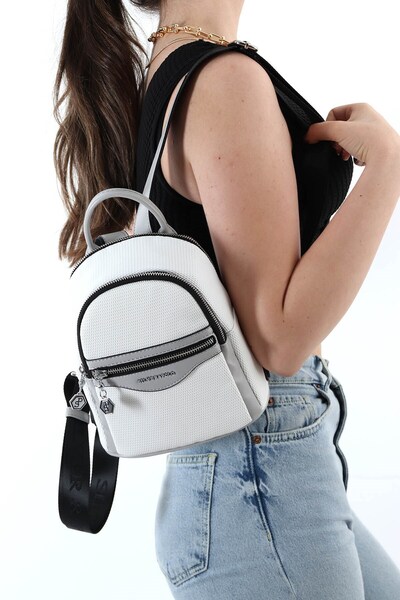 Silver Polo Alb - Gri A SP983 Femei rucsac