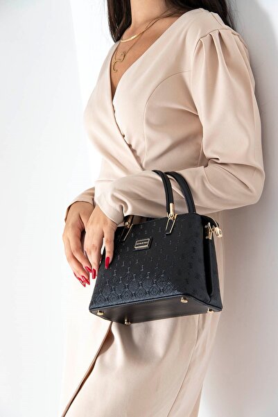 Silver Polo أسود - حقيبة يد نسائية سوداء SP987