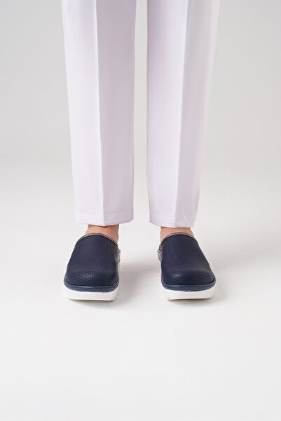 ÇİZGİ MEDİKAL Navy Blue Fit Vivacolor Women's Sabo Slippers Orthopedic Doctor Nurse Hospital Slippers