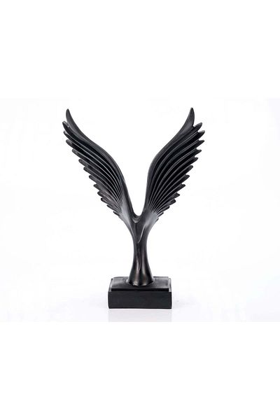 Ella Home Italia Statueta "Bird" Black din rasina