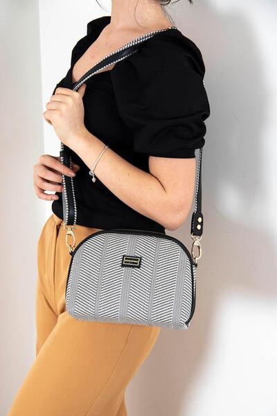 Silver Polo Siyah Beyaz - Siyah SP765 Kadın Çapraz Çanta