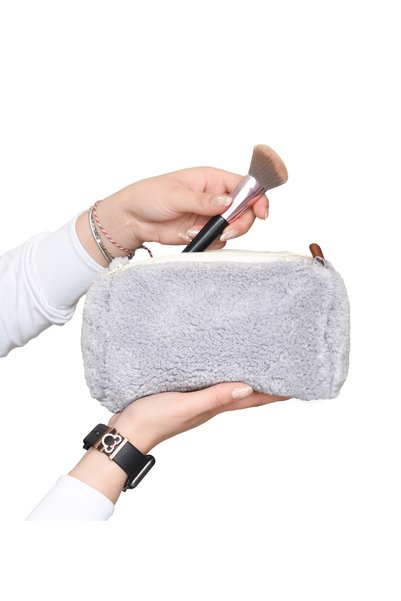 Özgüner Oyuncak Pabtex Plush Makeup Bag for Women - Soft Textured, Compact and Stylish