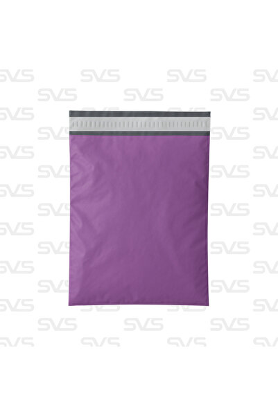 SVS ETİKET PLASTİK Cepsiz Renkli Kargo Poşeti - 18x25 Cm - Lila/Pembe - 100 Adet