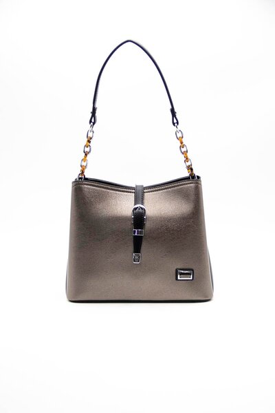 Silver Polo Silver & Polo Platinum - Geantă de umăr pentru femei Sp974 neagră