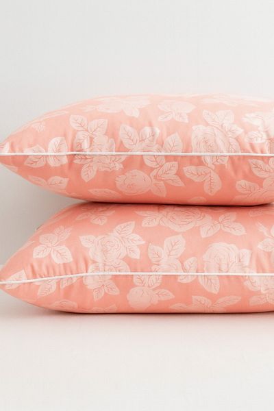 Boema Home Deco Set of 2 goose down and feather pillows, high firmness, 1500gr, 50x70 cm, Pink