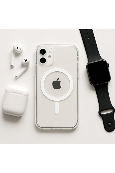 Ithink IPHONE 11 UYUMLU MAGSAFE ÖZELLİKLİ SERT ŞEFFAF KILIF