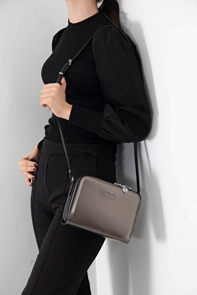 Silver Polo Silver & Polo Platinum - Geantă neagră SP888 pentru femei