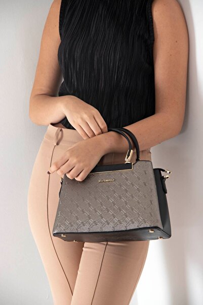 Silver Polo Silver & Polo Platinum - Geantă de mână neagră SP913 pentru femei