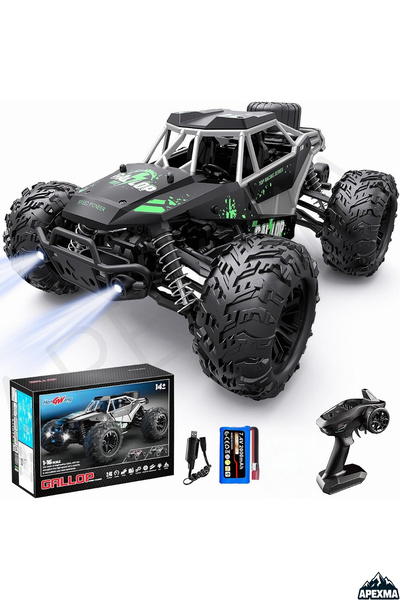 Apexma 2.4GHz Uzaktan Kumandalı Metal Gövde 50 Km Hız Yapan 4x4 Off-Road Araz...