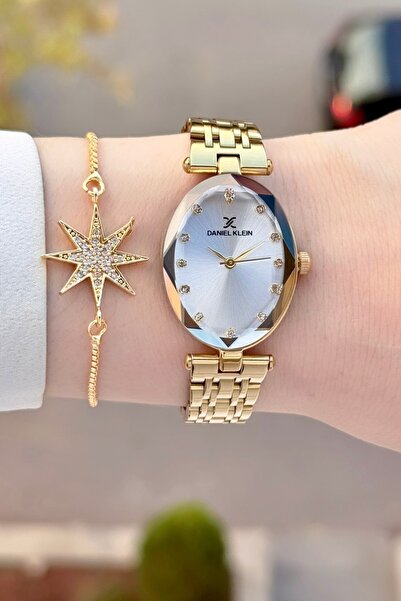 Daniel Klein Sarı Renk Kadın Kol Saati ve Bileklik