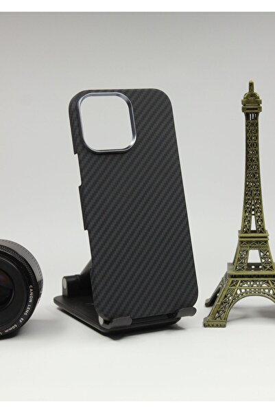 Knit İphone 16 Pro Max Kılıf Karbon Kaplama Kevlar Premium Telefon Kılıfı