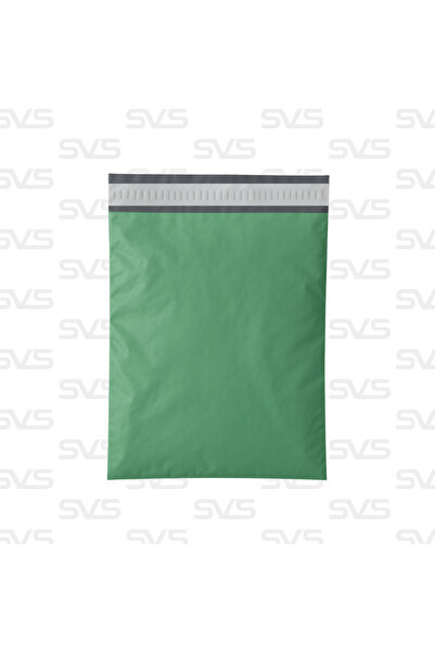 SVS ETİKET PLASTİK Cepsiz Renkli Kargo Poşeti - 30x37 Cm - Yeşil - 100 Adet